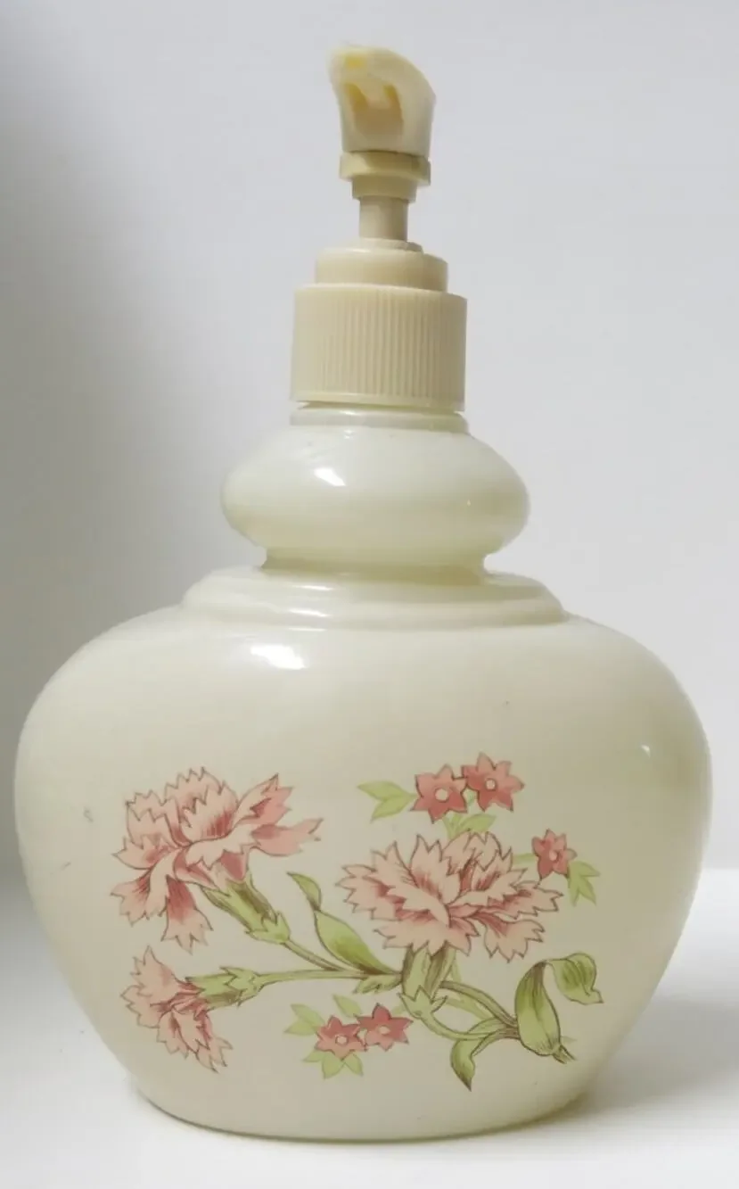 Vintage Avon Vanity Collection Lotion Pump Dispenser Floral Cottagecore 1980s